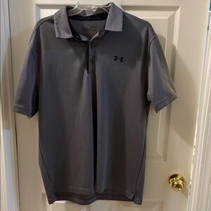 Heatgear Men's Gray Charcoal Polo-style Short Sleeve Shirt Size XL